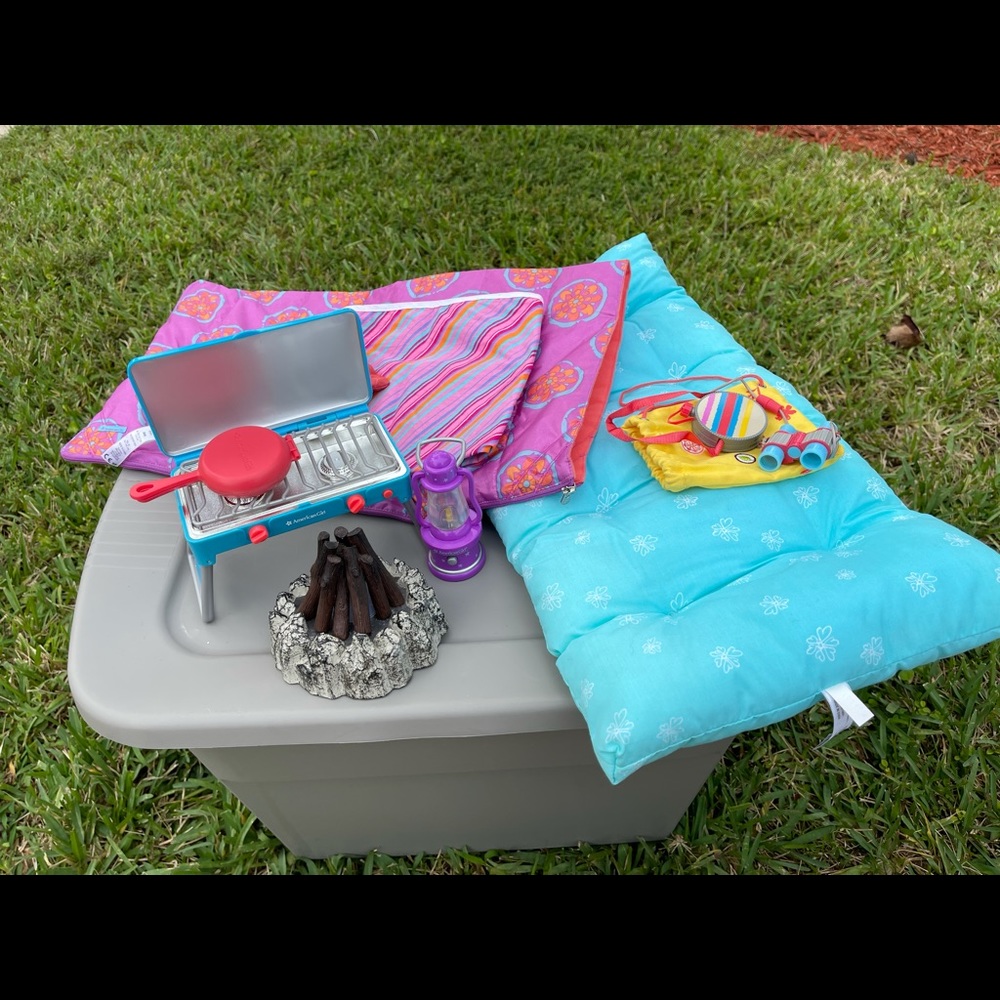 American Doll camping set